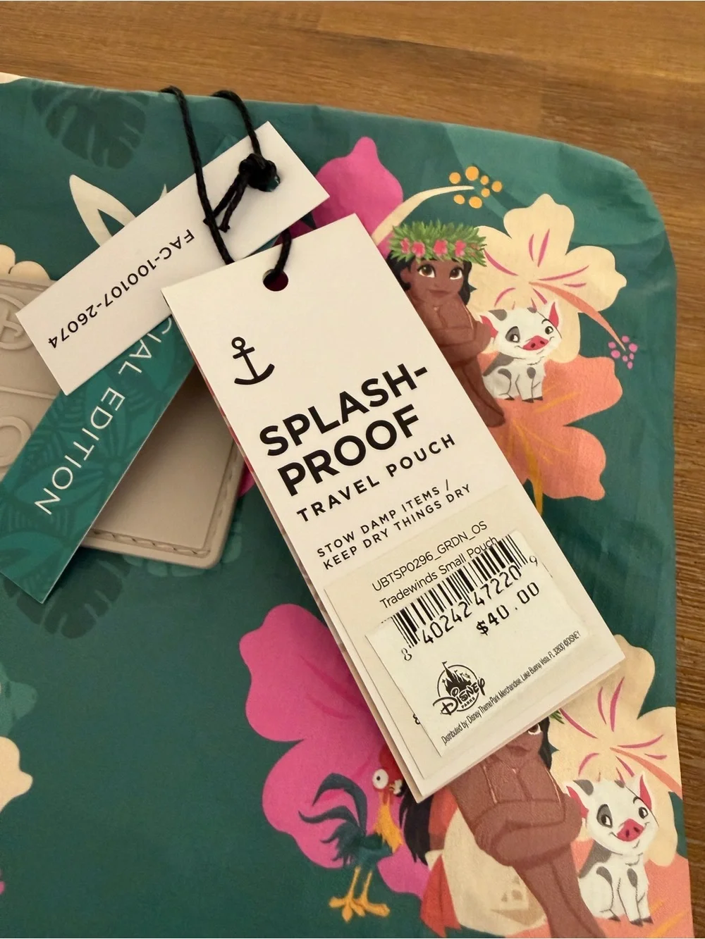 Disney Aloha Splash Proof Special Edition Moana Bag